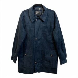 Reportage RGA Italy Soft Faux Suede Men's Navy Coat Jacket NWOT Medium